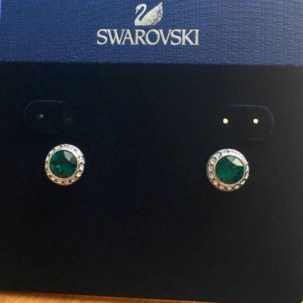 Swarovski Angelic Stud earrings (emerald)